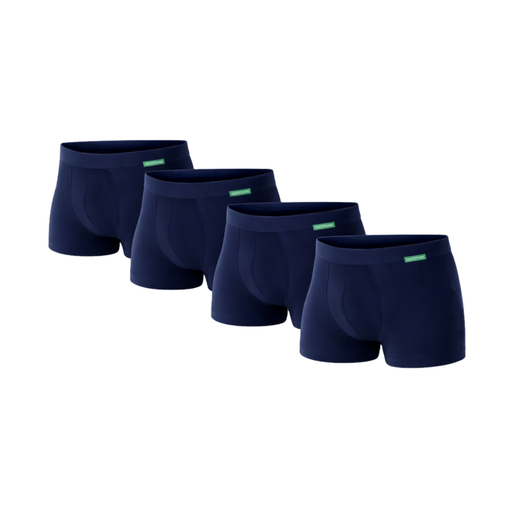 4 - Pack Lewis Bamboe Boxershorts - Marineblauw