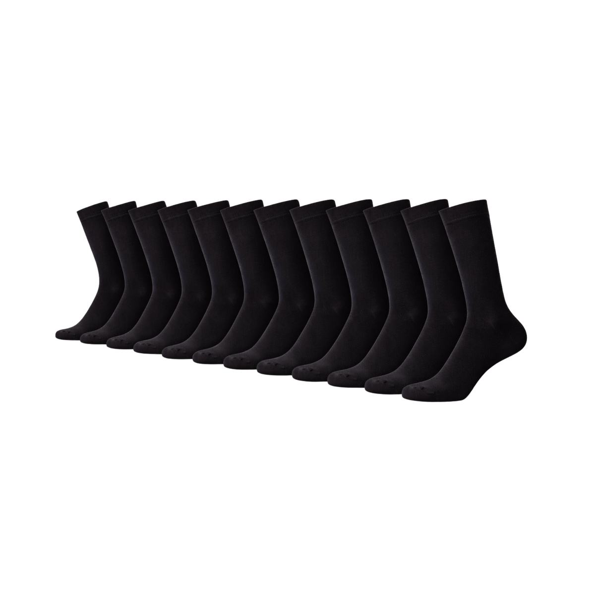 12 - Pack Jason Bamboe Sokken - Zwart
