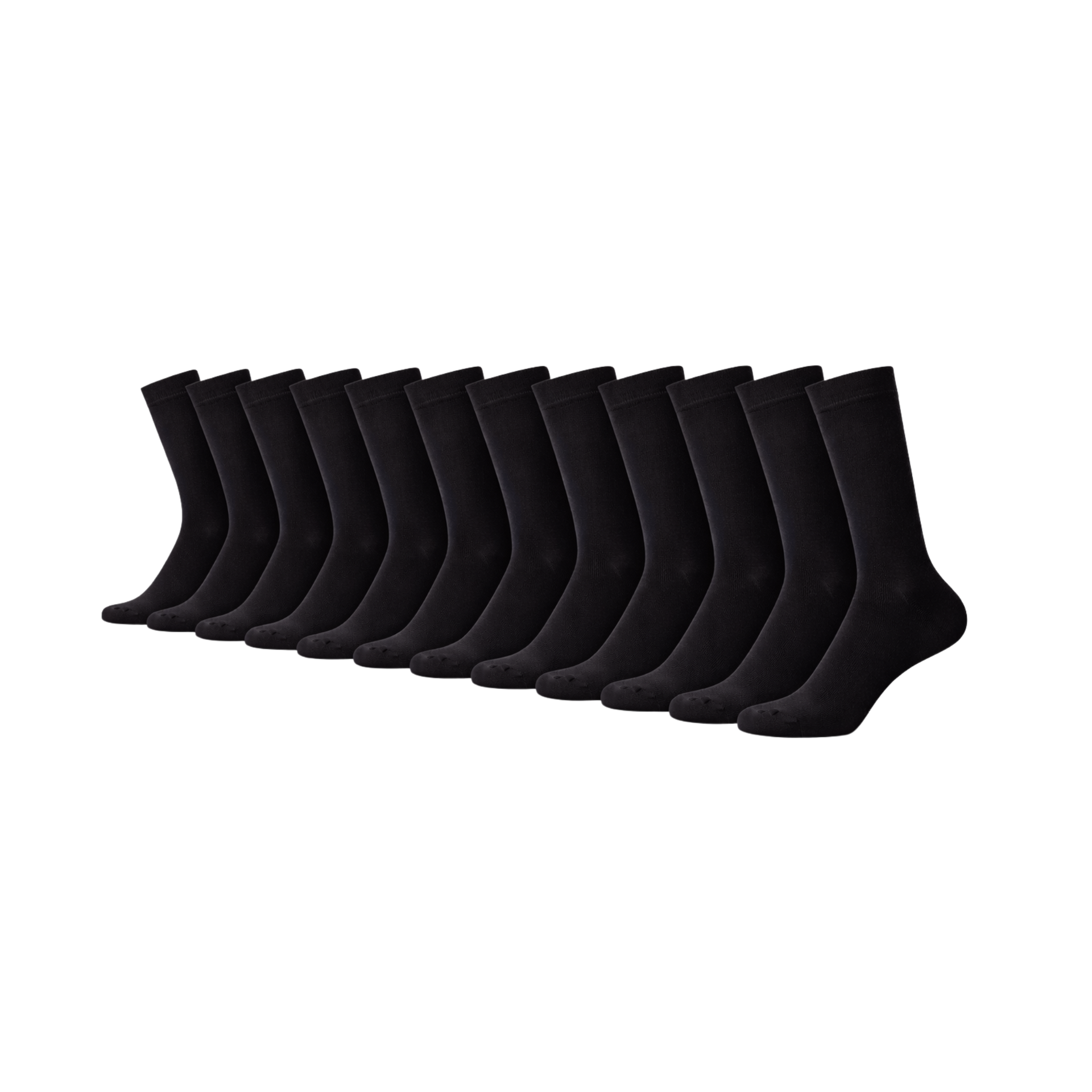 12 - Pack Jason Bamboe Sokken - Zwart