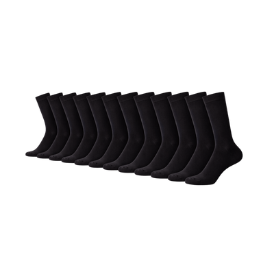 12 - Pack Jason Bamboe Sokken - Zwart