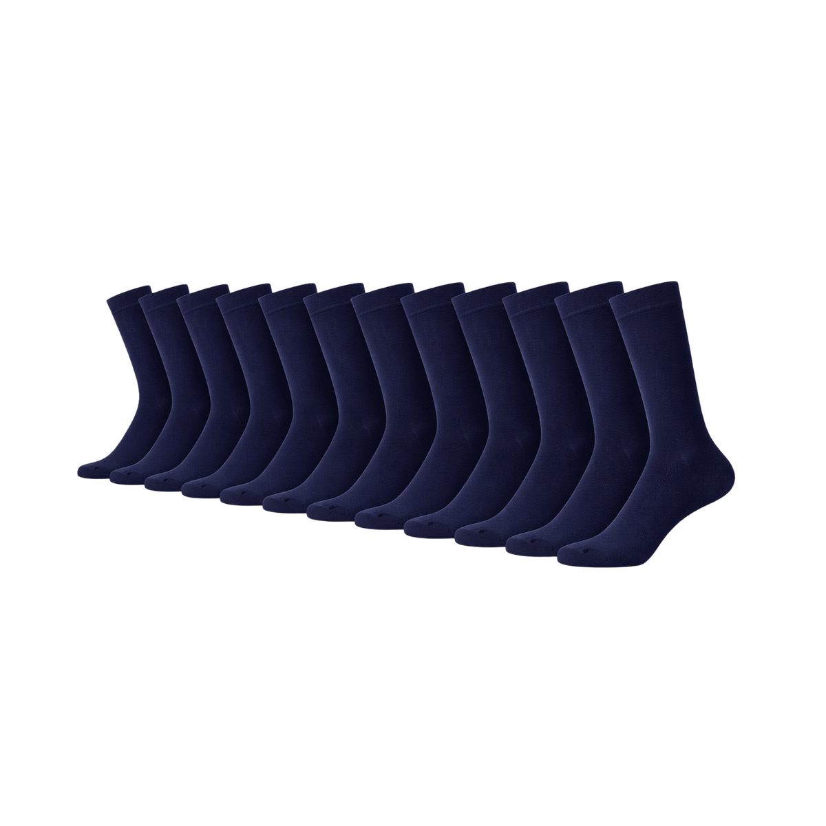 12 - Pack Jason Bamboe Sokken - Marineblauw