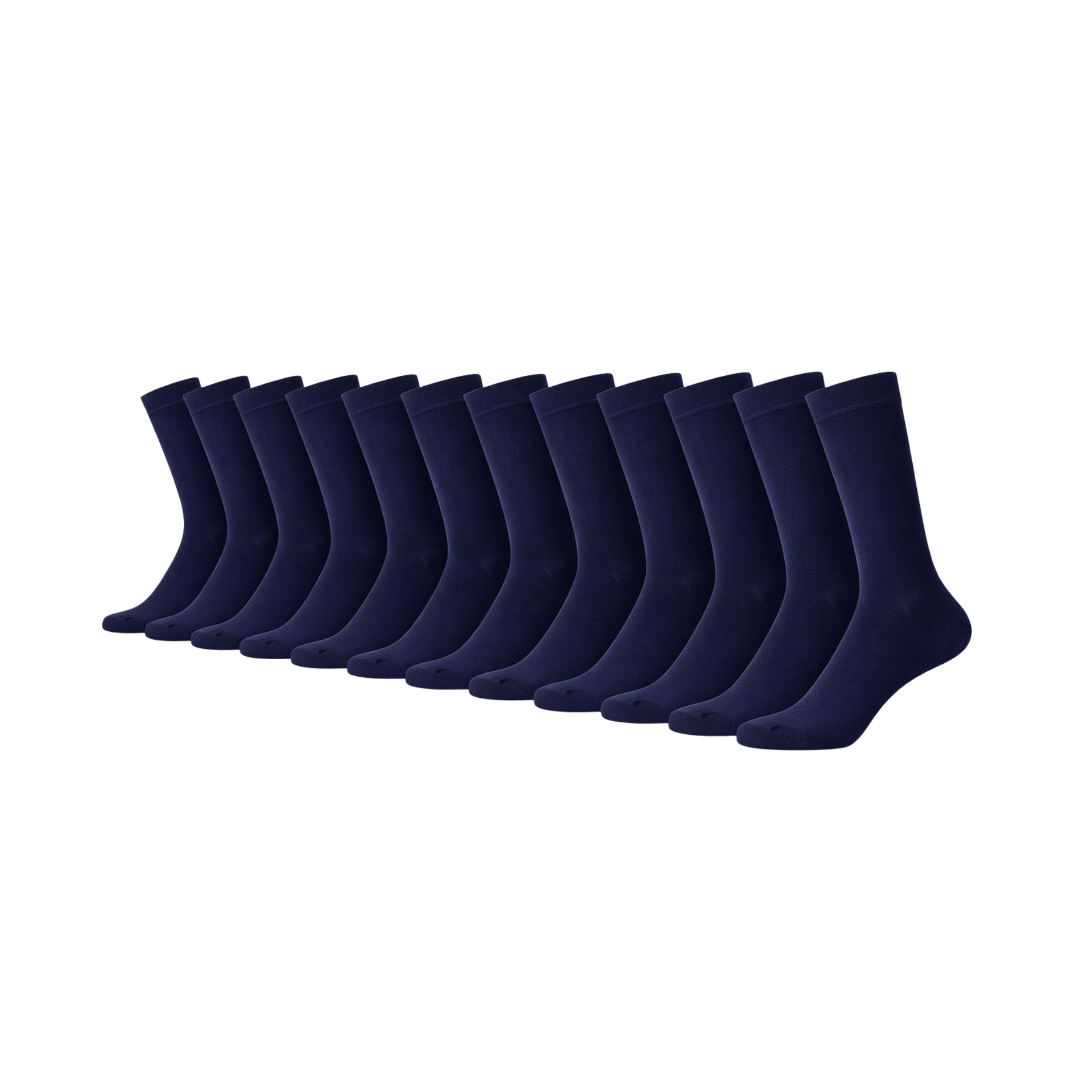 12 - Pack Jason Bamboe Sokken - Marineblauw