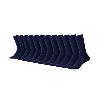 12 - Pack Jason Bamboe Sokken - Marineblauw