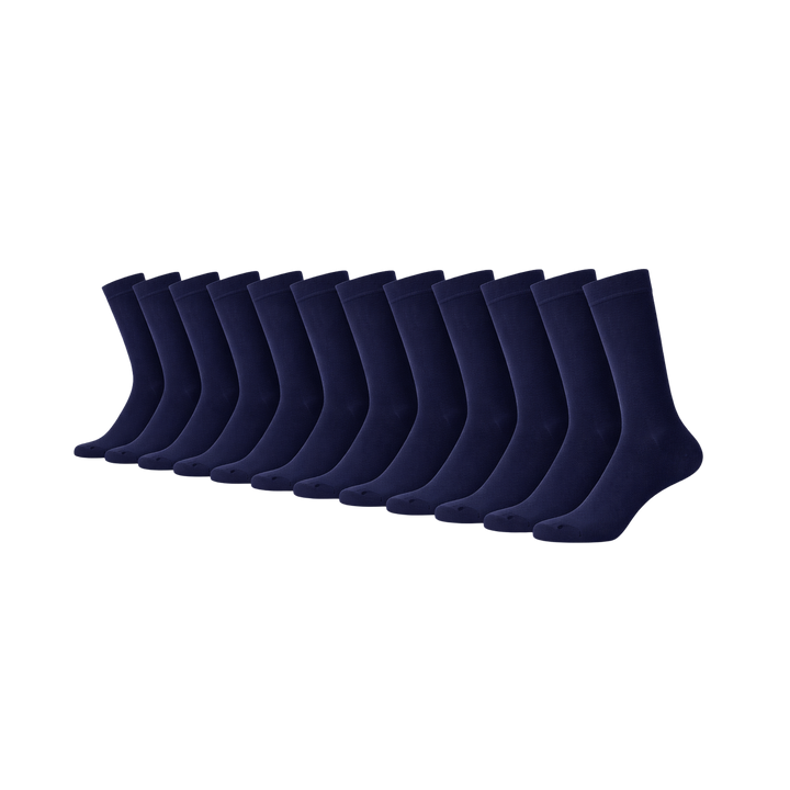 12 - Pack Jason Bamboe Sokken - Marineblauw