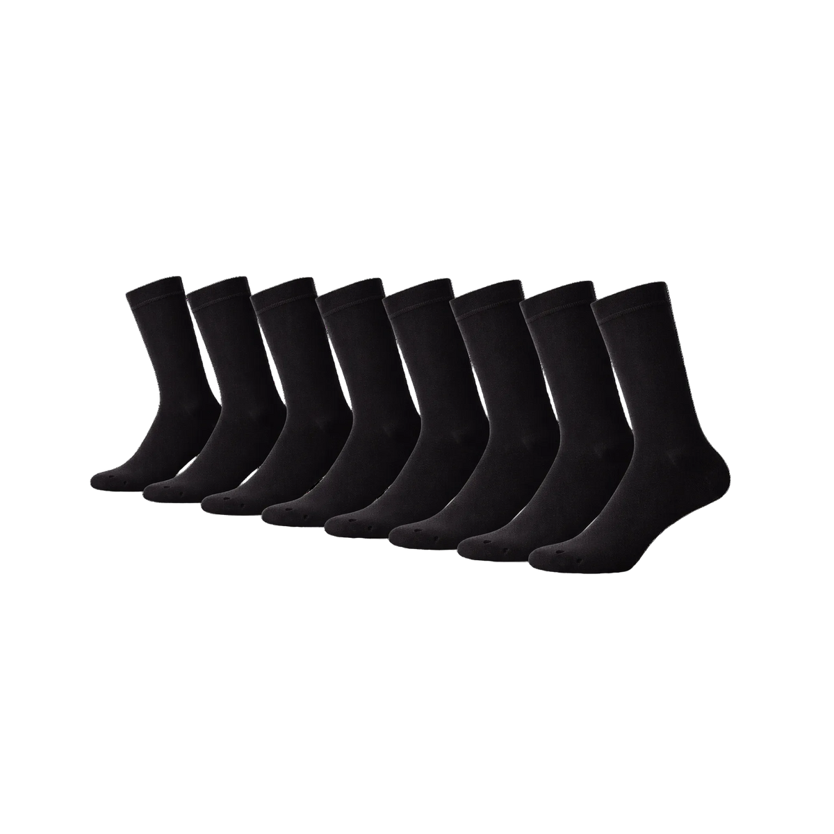 8 - Pack Jason Bamboe Sokken - Zwart