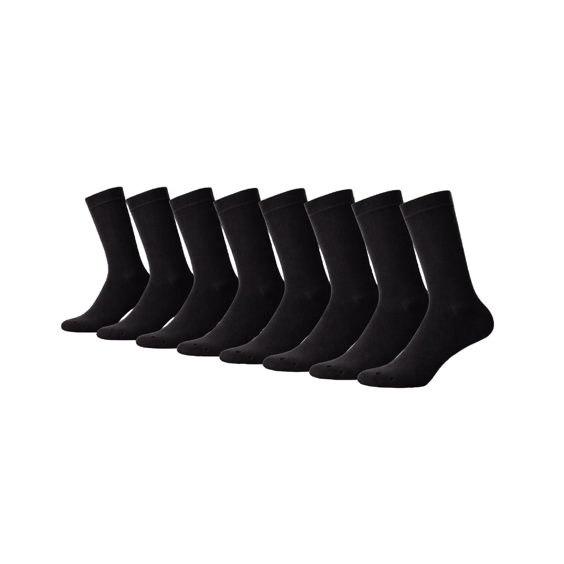 8 - Pack Jason Bamboe Sokken - Zwart