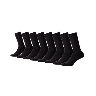 8 - Pack Jason Bamboe Sokken - Zwart