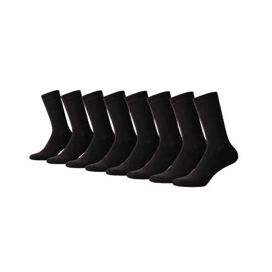 8 - Pack Jason Bamboe Sokken - Zwart