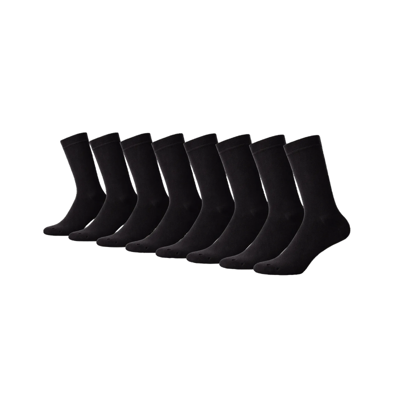 8 - Pack Jason Bamboe Sokken - Zwart