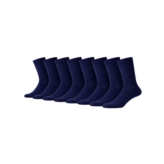 8 - Pack Jason Bamboe Sokken - Marineblauw