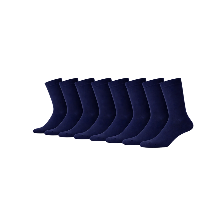 8 - Pack Jason Bamboe Sokken - Marineblauw