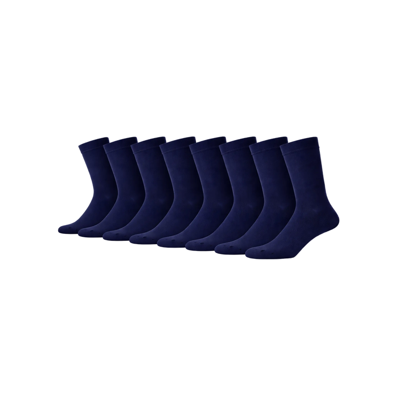 8 - Pack Jason Bamboe Sokken - Marineblauw
