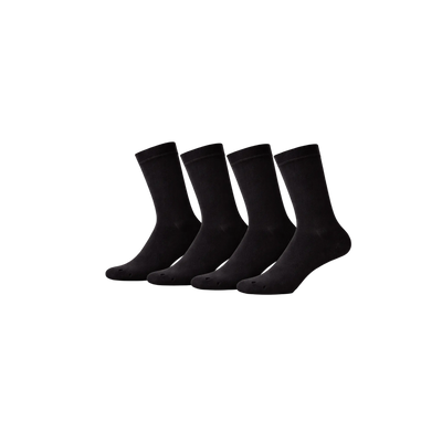 4 - Pack Jason Bamboe Sokken - Zwart