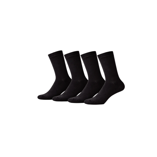 4 - Pack Jason Bamboe Sokken - Zwart