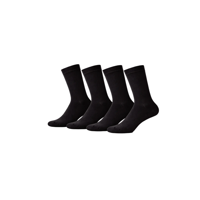 4 - Pack Jason Bamboe Sokken - Zwart