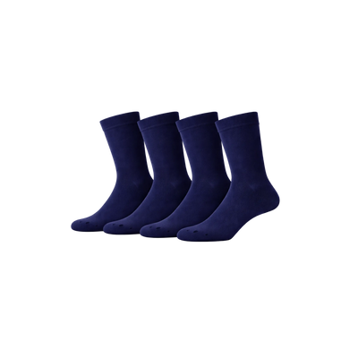 4 - Pack Jason Bamboe Sokken - Marineblauw