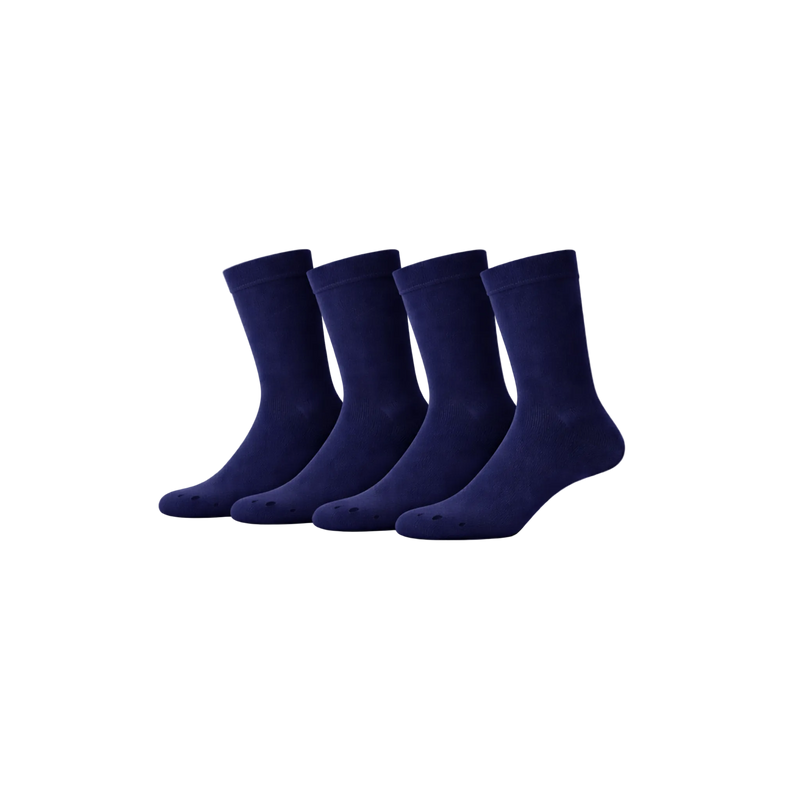 4 - Pack Jason Bamboe Sokken - Marineblauw