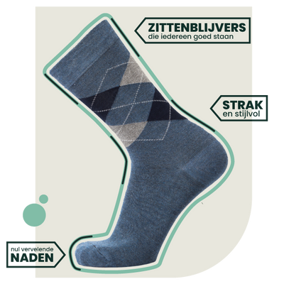 4-pack Steve Bamboe Sokken - Jeans