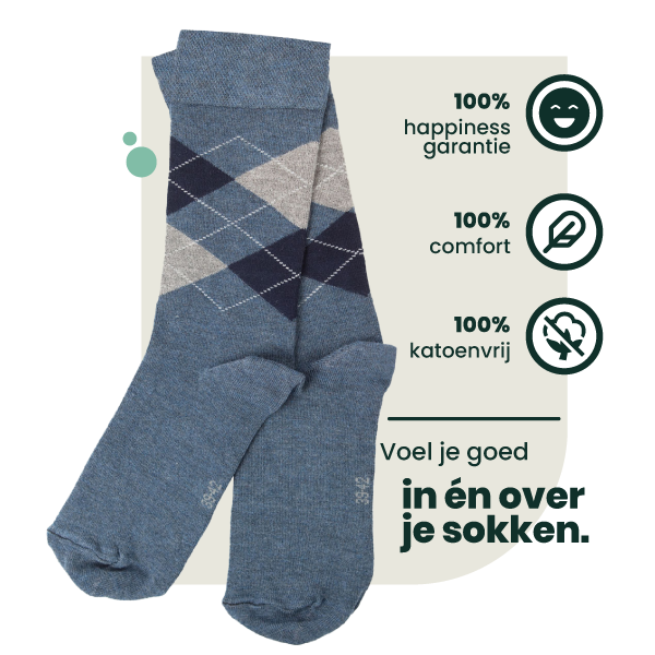 4-pack Steve Bamboe Sokken - Jeans