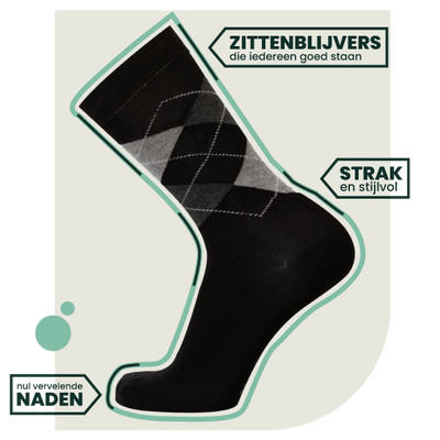 12 - Pack Steve Bamboe Sokken - Zwart