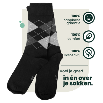 12 - Pack Steve Bamboe Sokken - Zwart