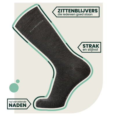 4 - Pack Jason Bamboe Sokken - Zwart