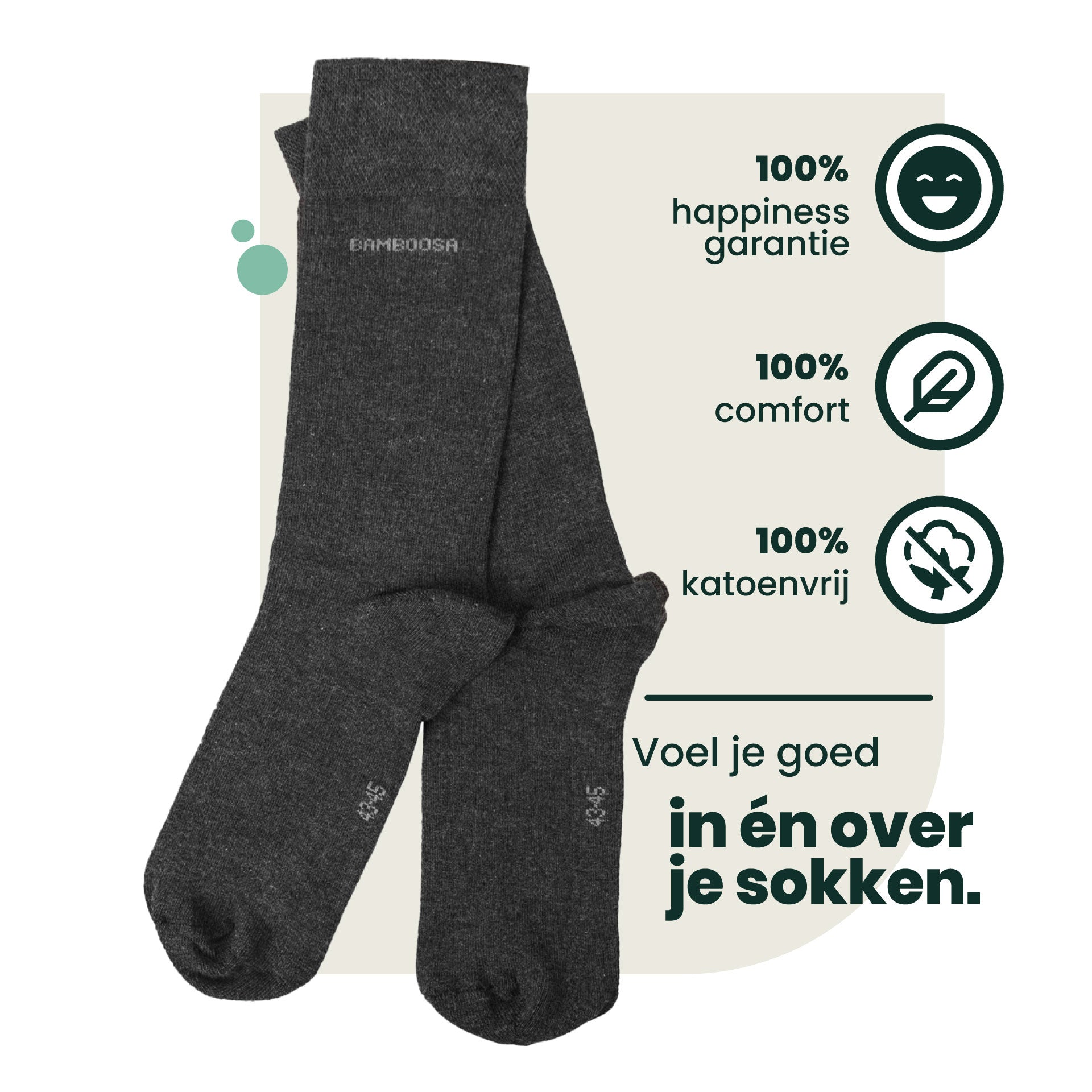 4 - Pack Jason Bamboe Sokken - Zwart