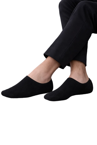 4 - Pack Joshua Bamboe Footies - Zwart