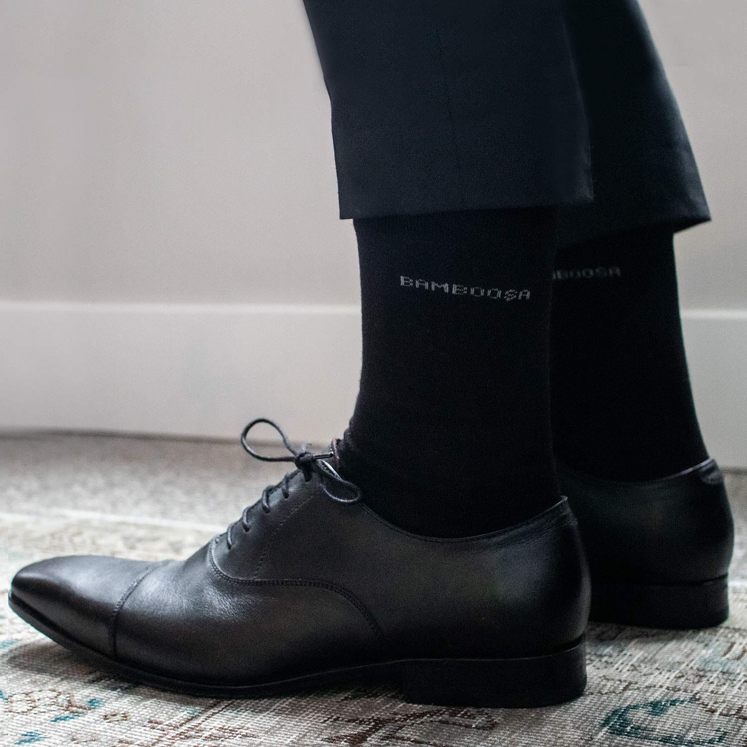 Bamboosa – Jason Bamboe Sokken – Zwart – Naadloos, Ademend & Anti‑transparant – Maten 35‑38 t/m 46‑47