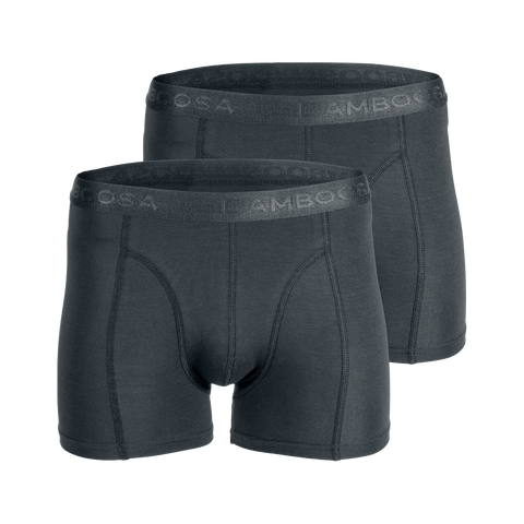 Bamboe boxershorts Lewis antraciet voor en achter
